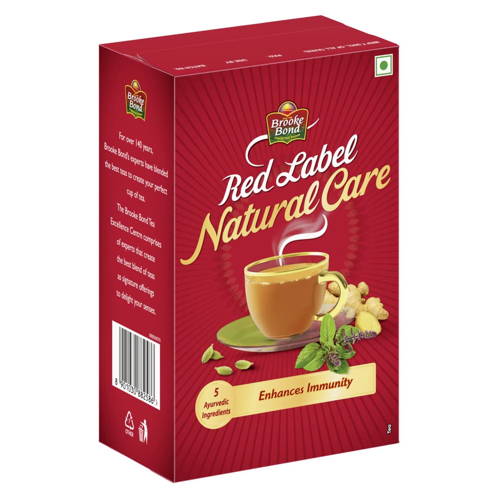 Red Label Natural Care Tea, with 5 Ayurvedic Ingredients, 500 g