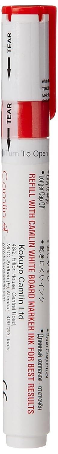 Camlin Kokuyo PB White Board Marker Pen, Red (Pack of 10)