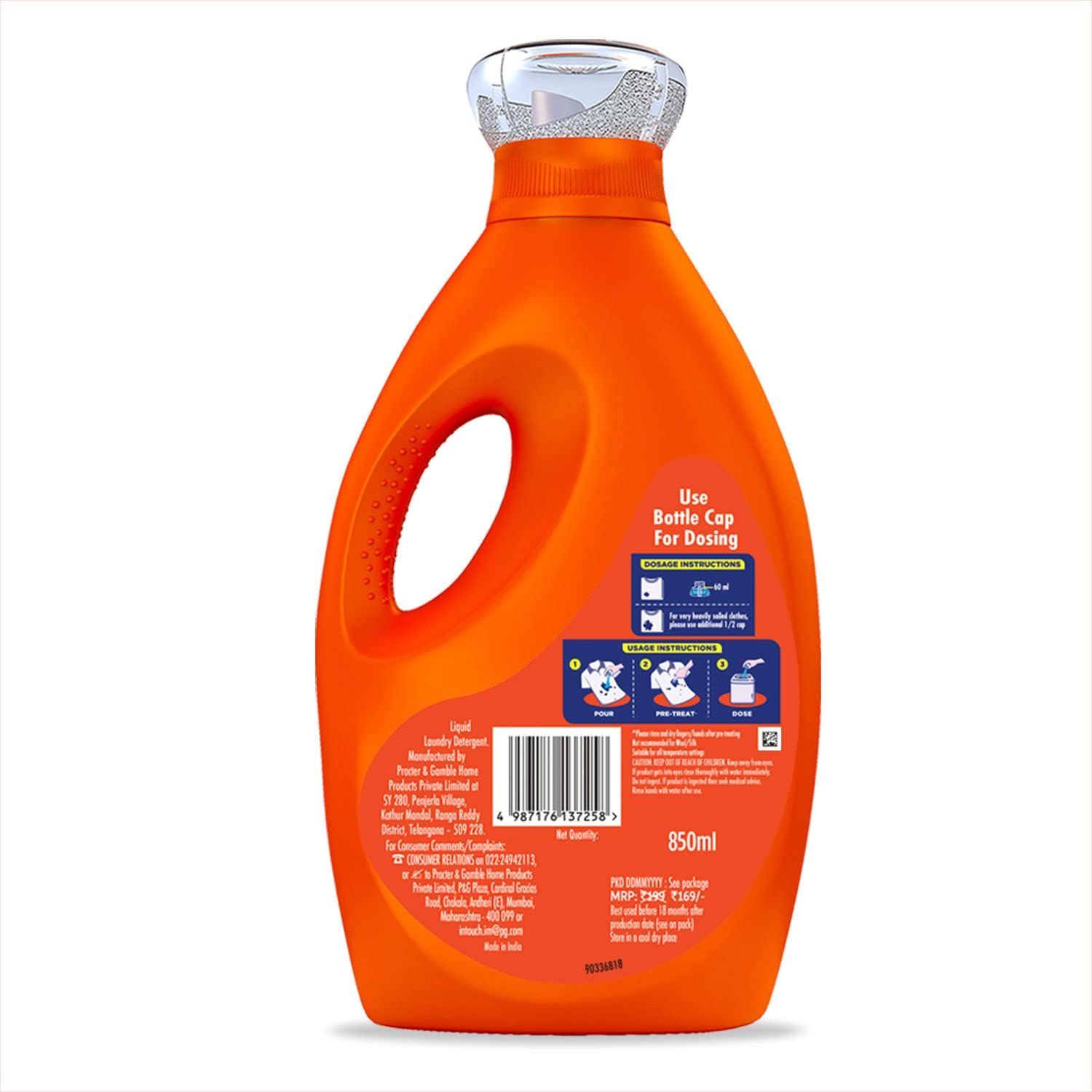 Tide Matic Liquid Detergent 850 ml – Top Load Washing Machine