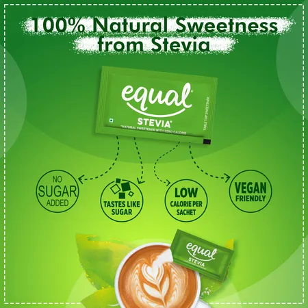 Equal Stevia Natural Sweetener Sugar Free - 100 Piece