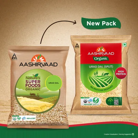 Aashirvaad Nature's Super Foods Organic Urad Dal - உளுத்தம் பருப்பு - Paruppu - 1Kg