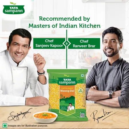 Tata Sampann Unpolished Moong Dal -  பாலிஷ் செய்யப்படாத பாசிப்பருப்பு - Paruppu - 1Kg