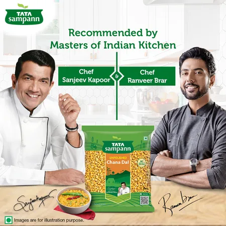 Tata Sampann Unpolished Chana Dal - பாலிஷ் செய்யப்படாத கடலை பருப்பு - Paruppu - 500g