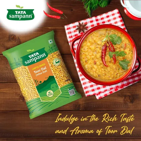 Tata Sampann High Protien Toor Dal - Split 500 gms Combo - துவரம் பருப்பு பிளவு - Paruppu - 2 Pieces