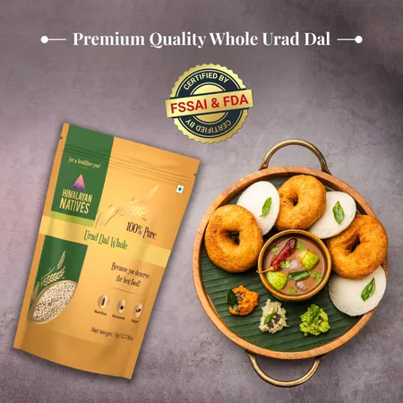 Himalayan Natives Premium Quality Urad Dal Whole - முழு உளுத்தம் பருப்பு - Paruppu - 1Kg