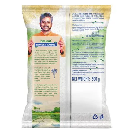 Dehaat Honest Farms Unpolished Urad Dal - உடைக்காத உளுந்து - Paruppu - 500g