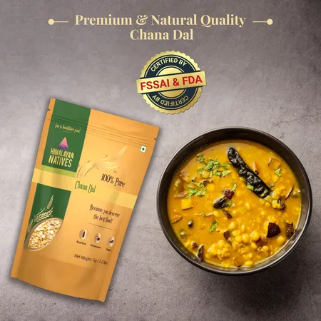 Himalayan Natives Premium Quality Chana Dal - கடலை பருப்பு - Kadalai Paruppu - 1Kg