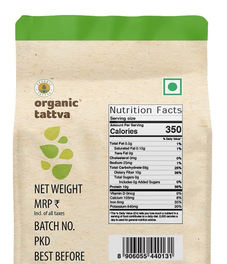 Organic Tattva Kala Chana - கலா சனா - Kadalai - 500g