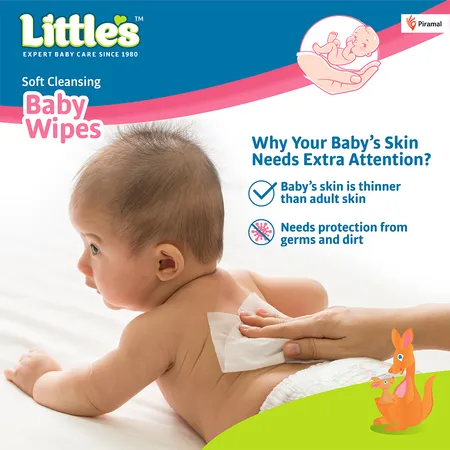 Little's Soft Cleansing Baby Wipes - 80 Wipes