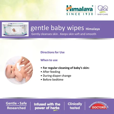 Himalaya Gentle Baby Wipes - 72 Piece