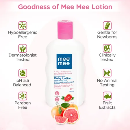 Mee Mee Baby Lotion With Grapefruit Extracts - 200ML