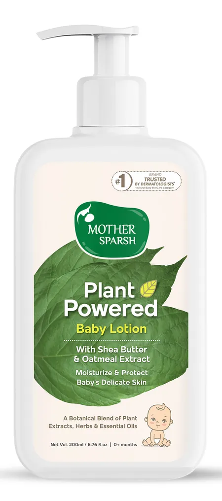 Mother Sparsh Plant Powered Natural Baby Lotion With Organic Shea Butter & Oatmeal Extract - 200ML