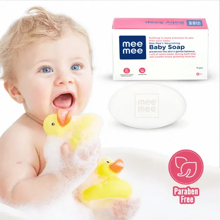 Mee Mee Nourishing Baby Soap For Bath Bar with 100% Natural Amond Oil & Milk Extract - 75g