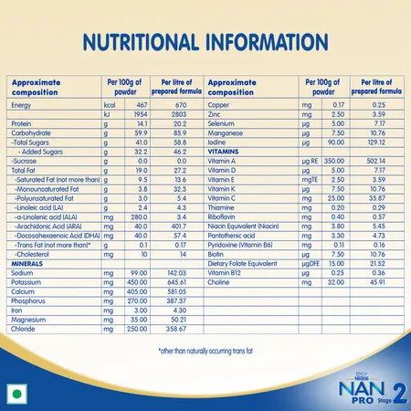 Nestle Nan Pro Stage 2 Follow-up Formula Powder - 400g