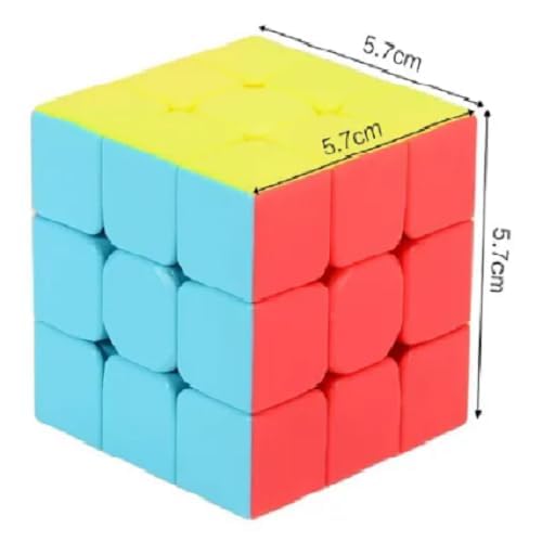 SBFM MoYu MFJS Meilong 3C 3x3 Stickerless MoFang JiaoShi Speedcube for Kids & Adults | Magic Speedy Stress Buster Brainstorming Cube Puzzle Toy (Multicolor)