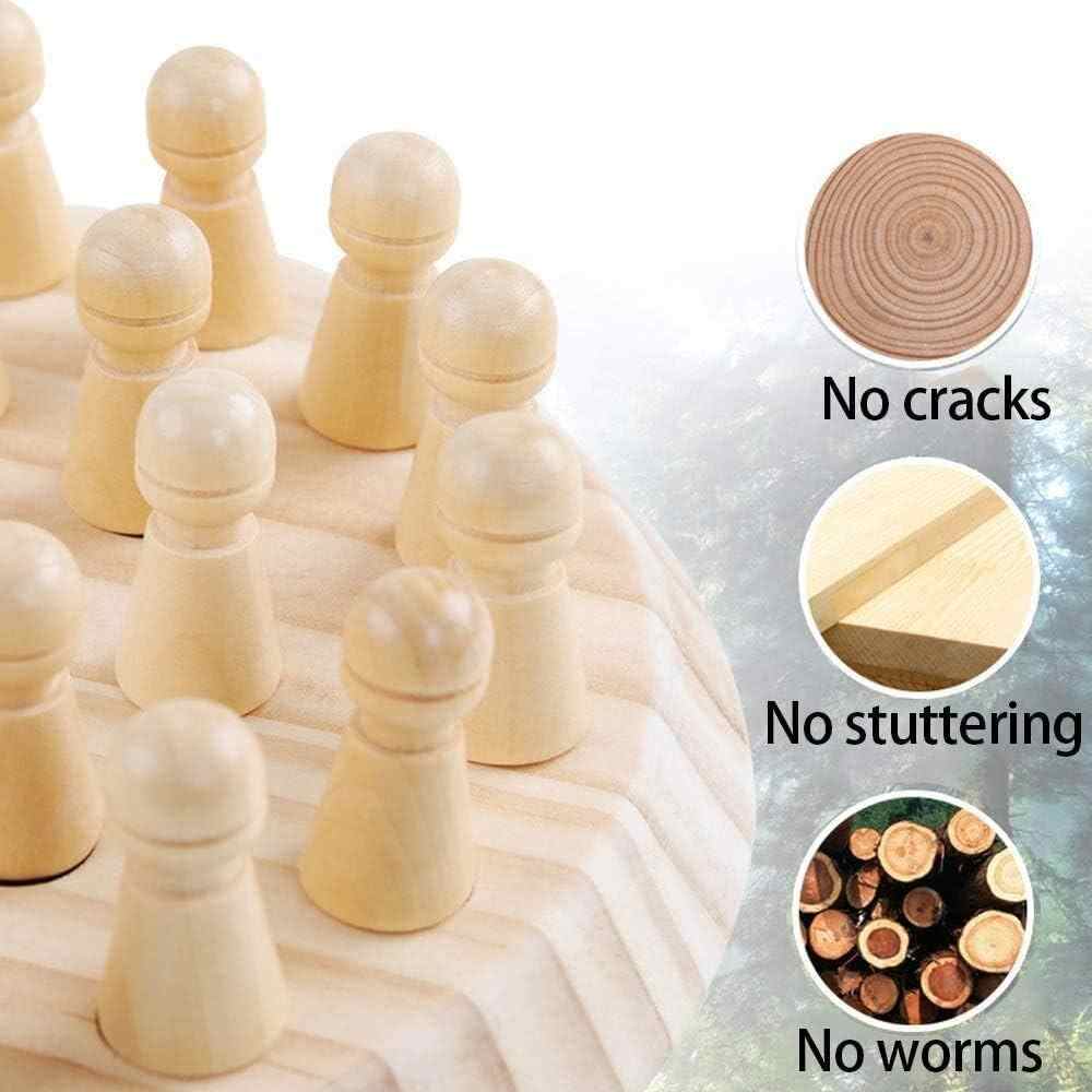 SBFM Wooden Memory Match Stick Chess Game Set, Funny Block Board Game Children Learning and Educational Parent-Child Interaction Toy Brain Training Games for Kids