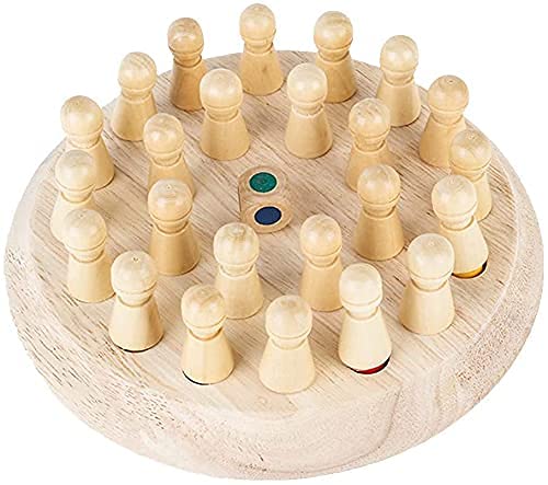 SBFM Wooden Memory Match Stick Chess Game Set, Funny Block Board Game Children Learning and Educational Parent-Child Interaction Toy Brain Training Games for Kids